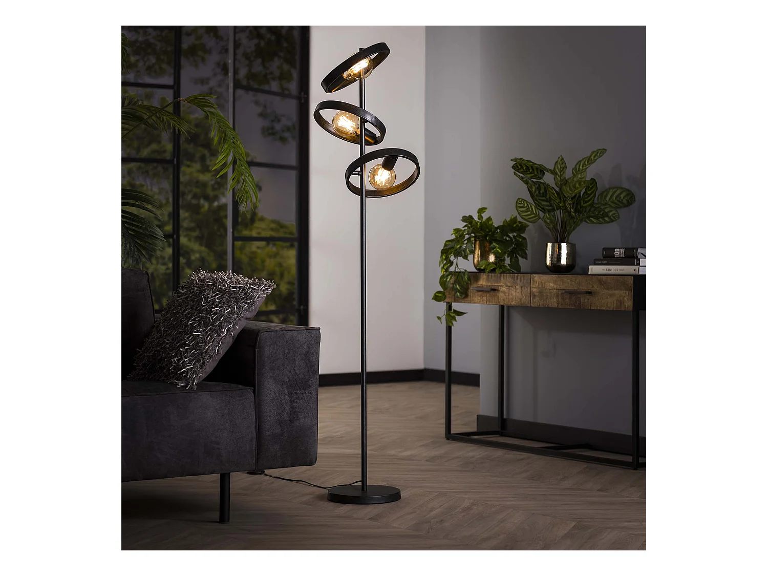 Lampadaire 3L Hover - Anthracite