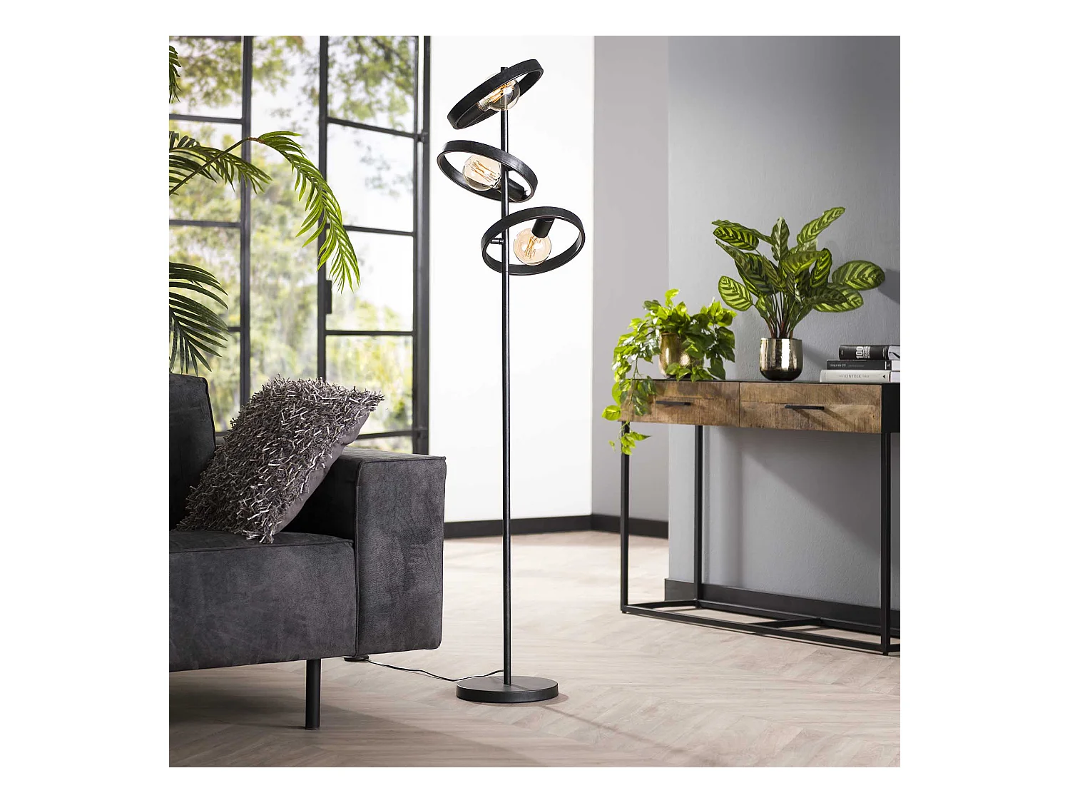 Lampadaire 3L Hover - Anthracite