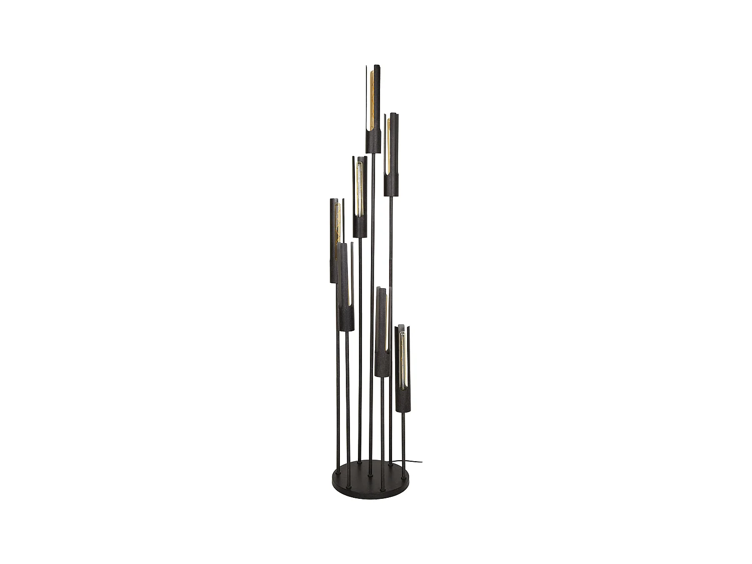 Lampadaire 7L Stepped Tube - Noir Artic