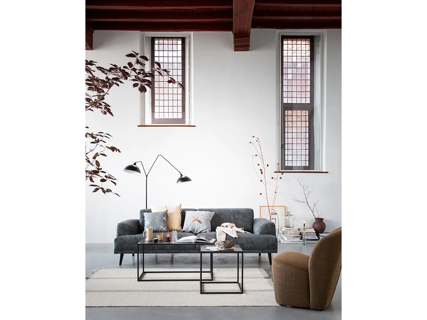 Vloerlamp ORION  - 140x31x180cm - Zwart