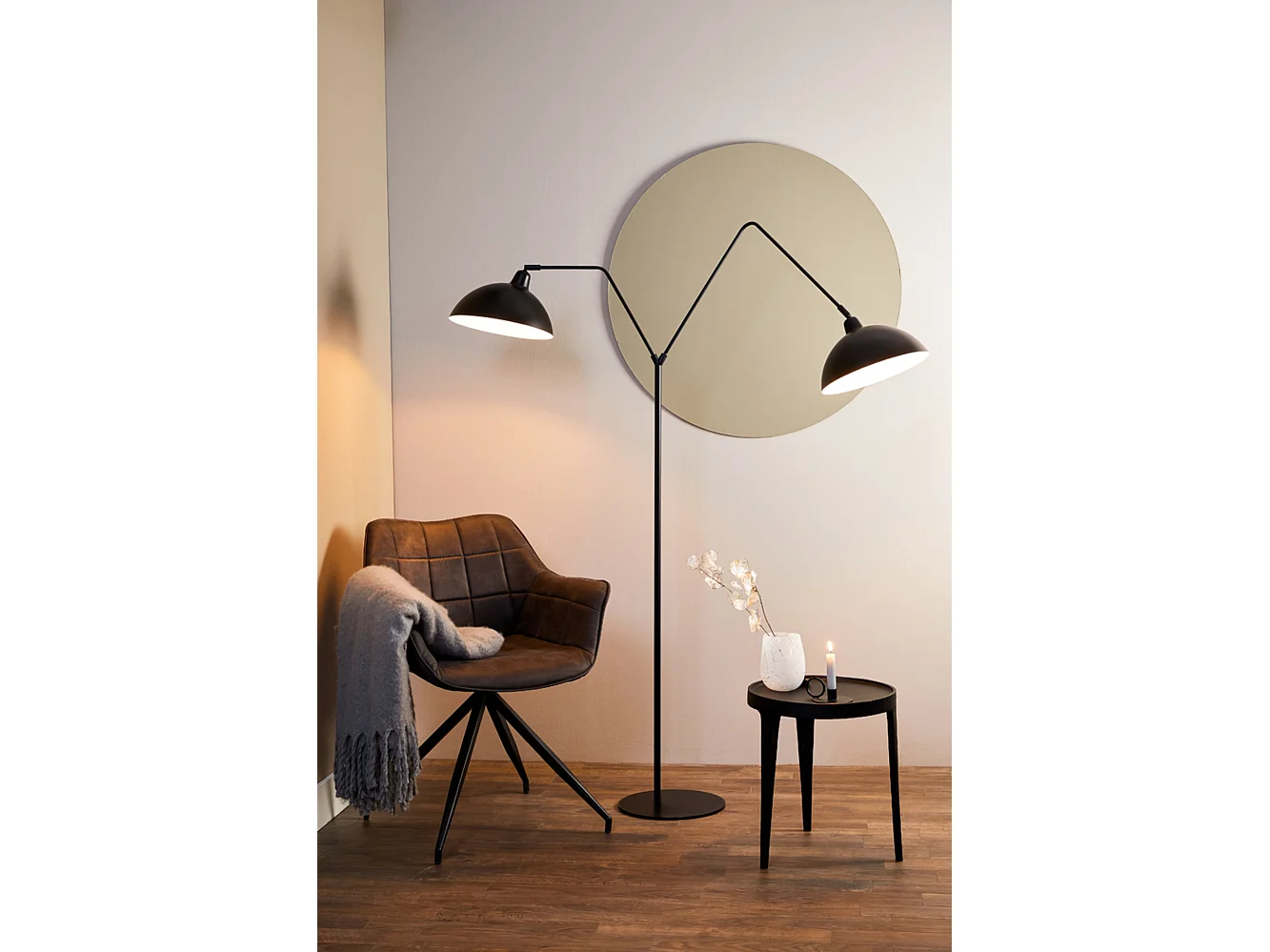 Vloerlamp ORION  - 140x31x180cm - Zwart