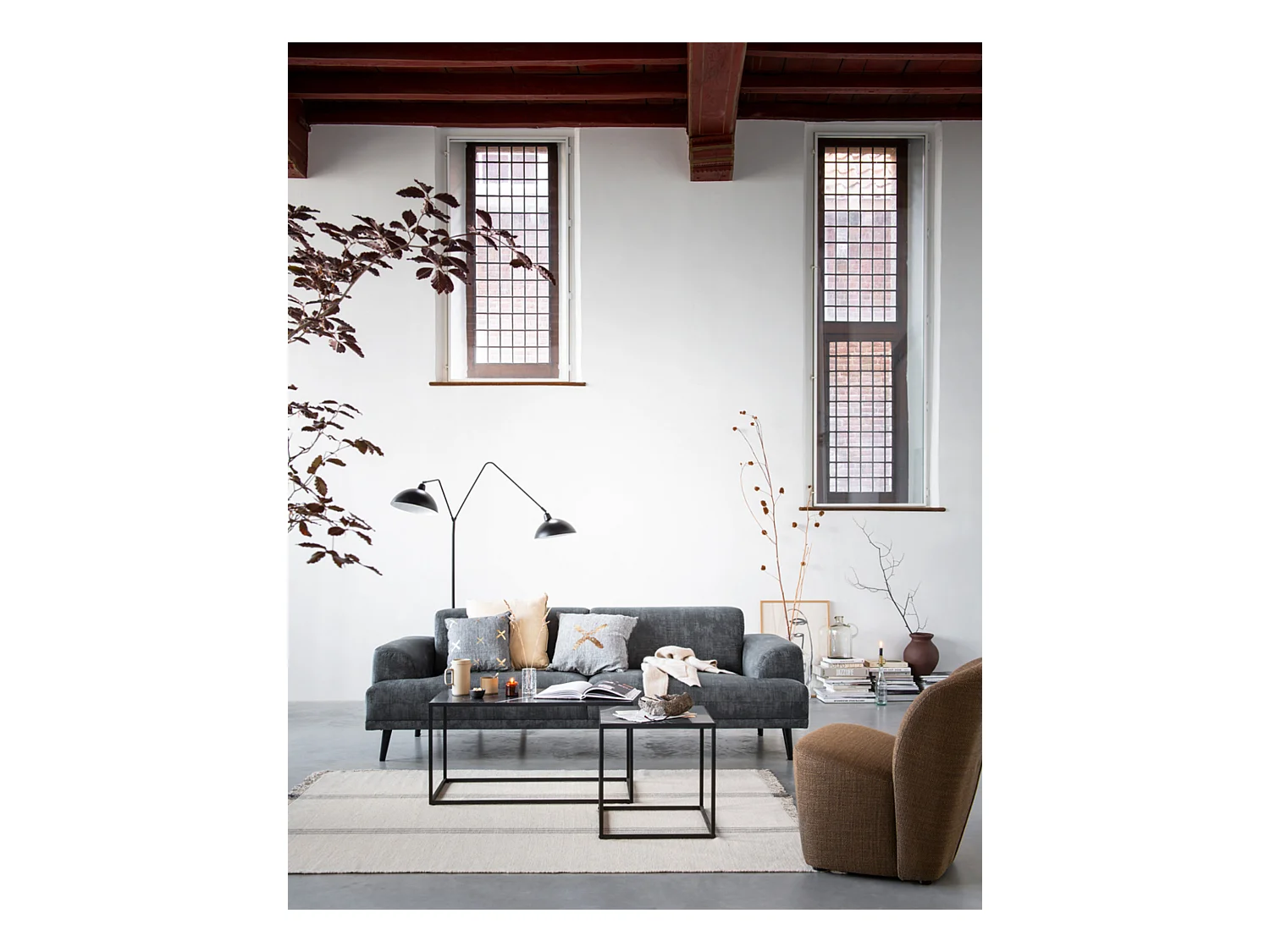 Stehleuchte ORION - 140x31x180cm - Schwarz