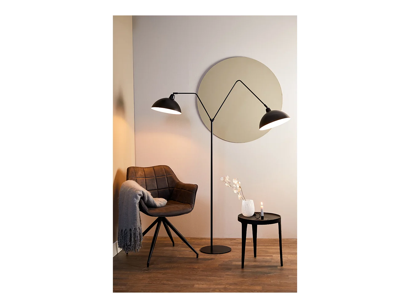 Stehleuchte ORION - 140x31x180cm - Schwarz