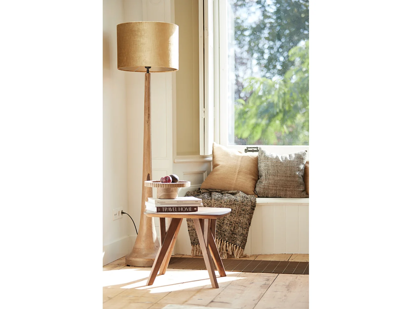 Lampadaire JOVANY - Ø25x135cm - Marron