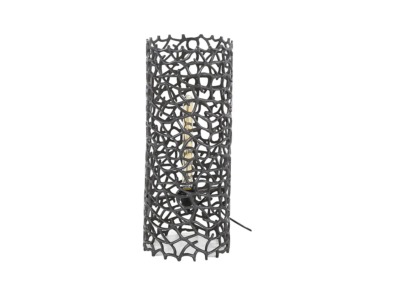 Lampadaire Weaver Cylindre Ø25 61cm - Nickel Noir