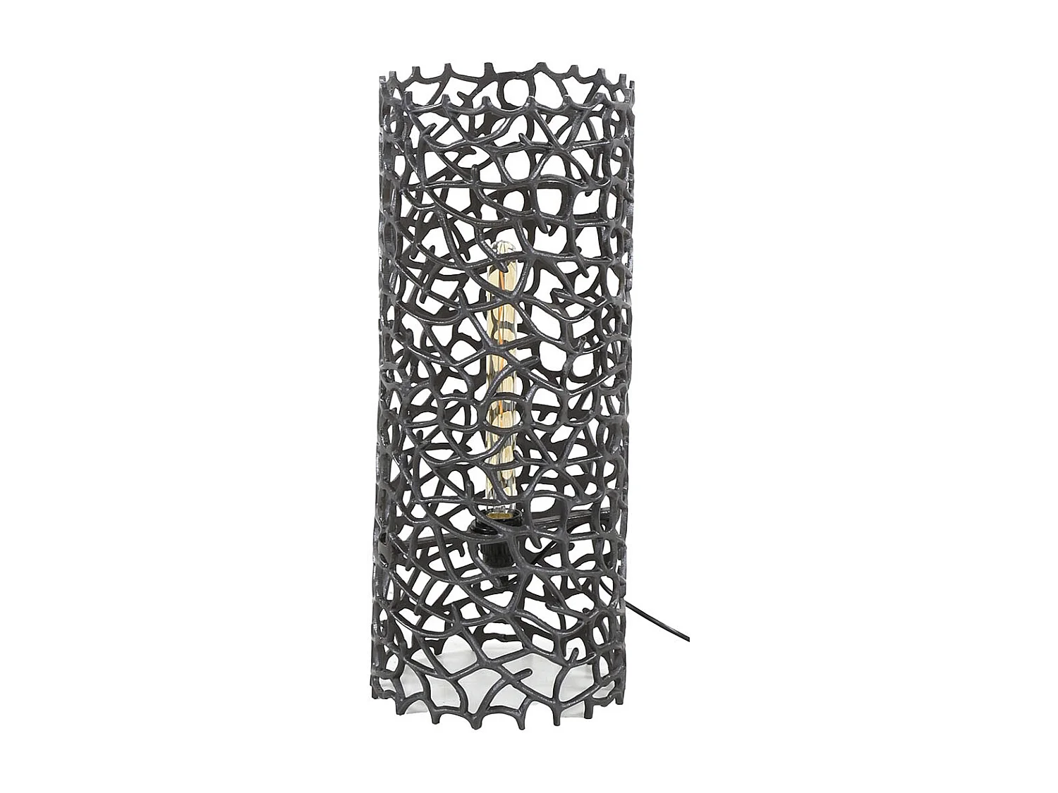 Lampadaire Weaver Cylindre Ø25 61cm - Nickel Noir