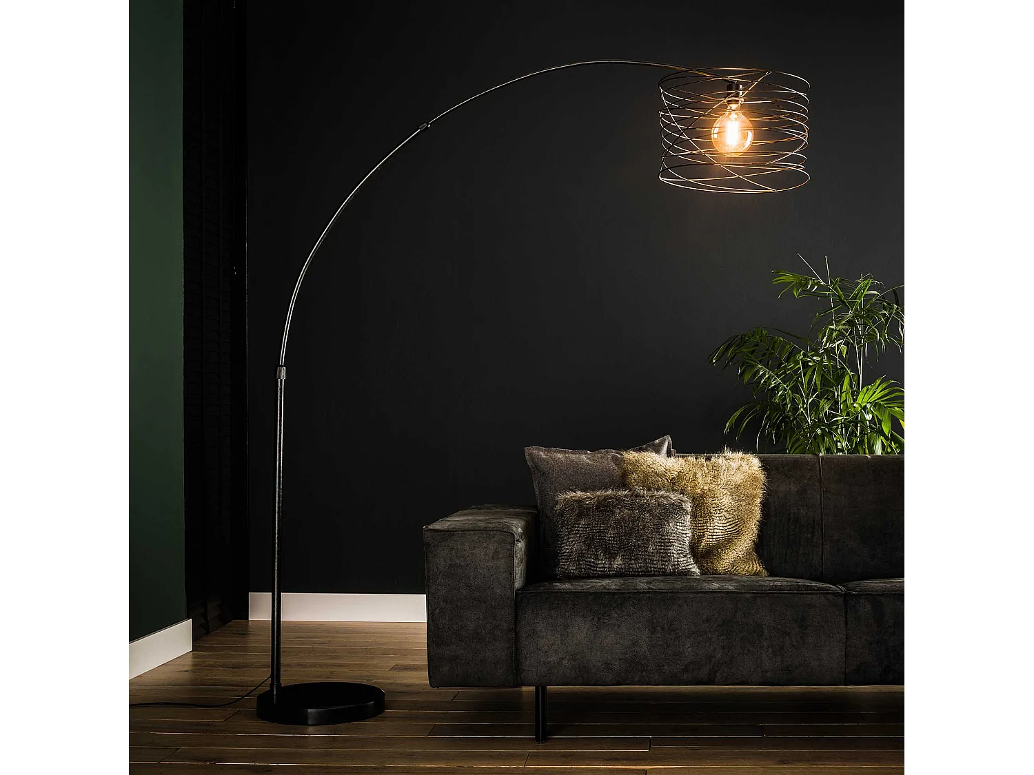 Lampe à arc industrielle - Ø45 - Spirale - Forme arc