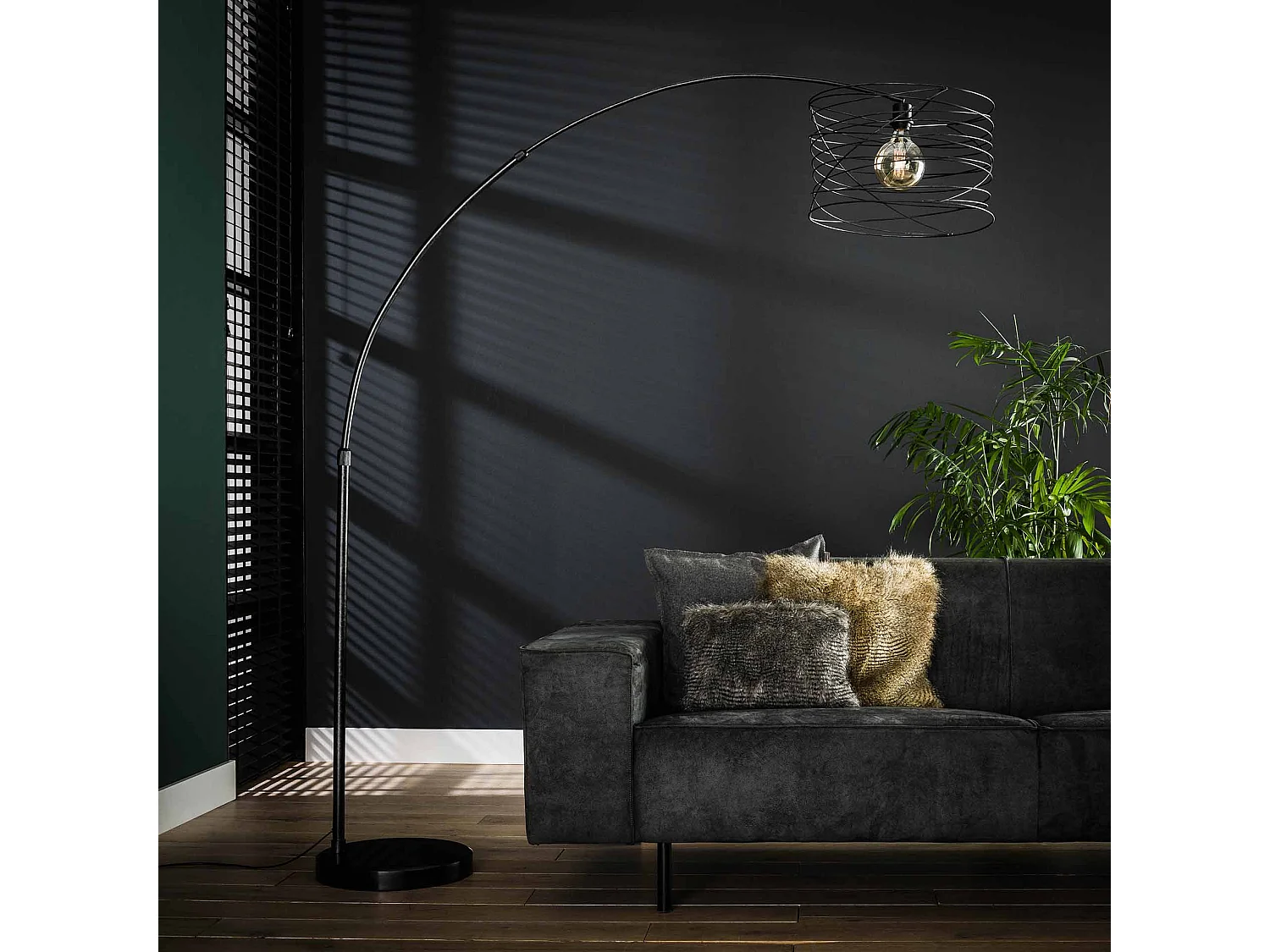 Lampe à arc industrielle - Ø45 - Spirale - Forme arc