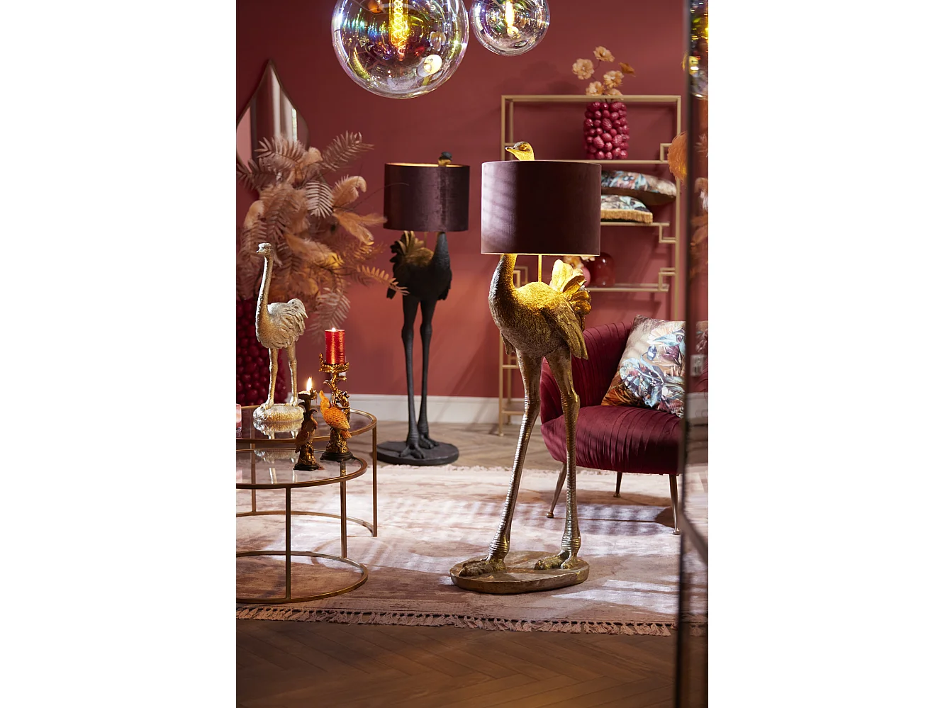 Vloerlamp OSTRICH  - 62x50x146.5cm - Brons