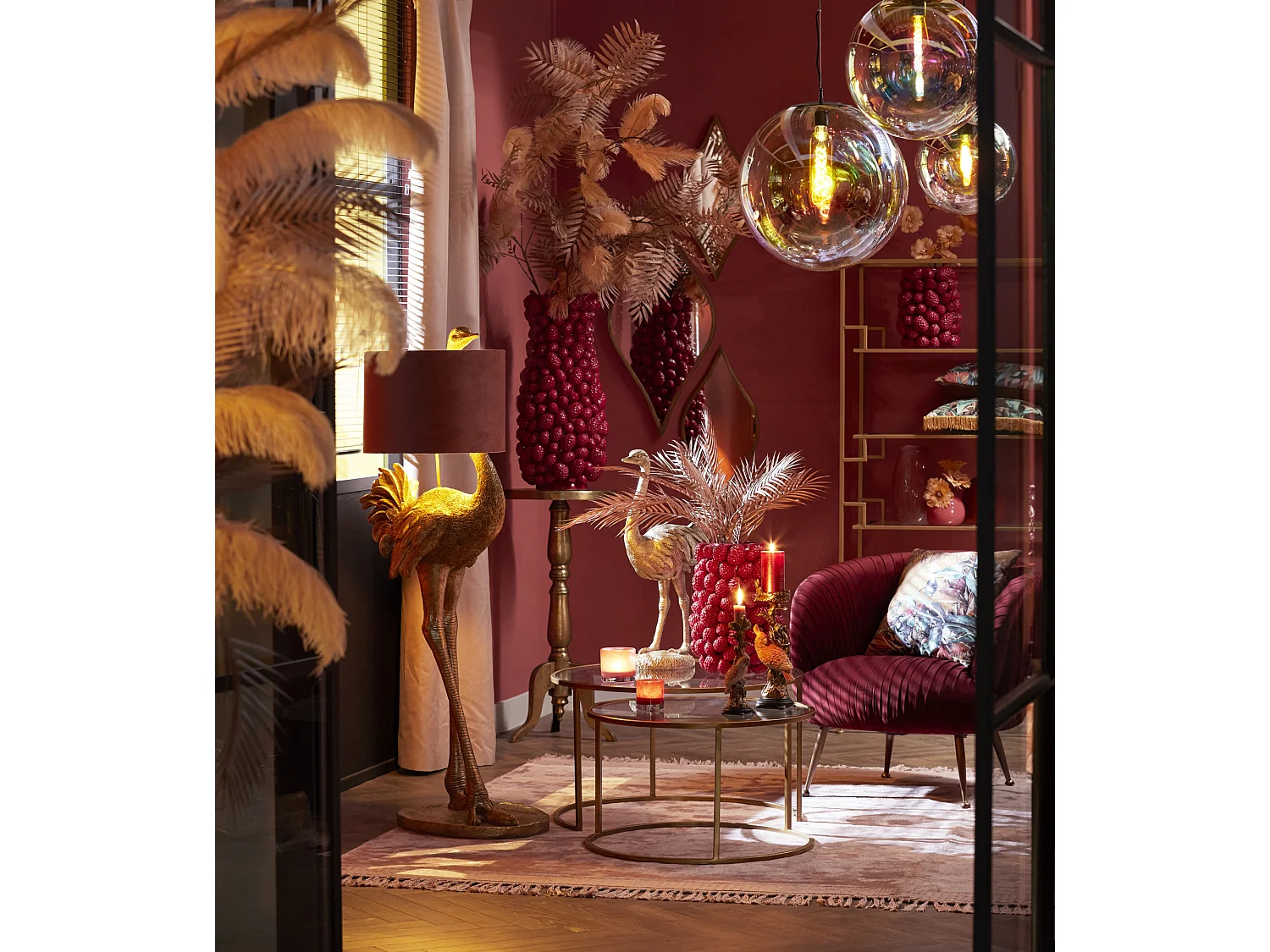 Vloerlamp OSTRICH  - 62x50x146.5cm - Brons