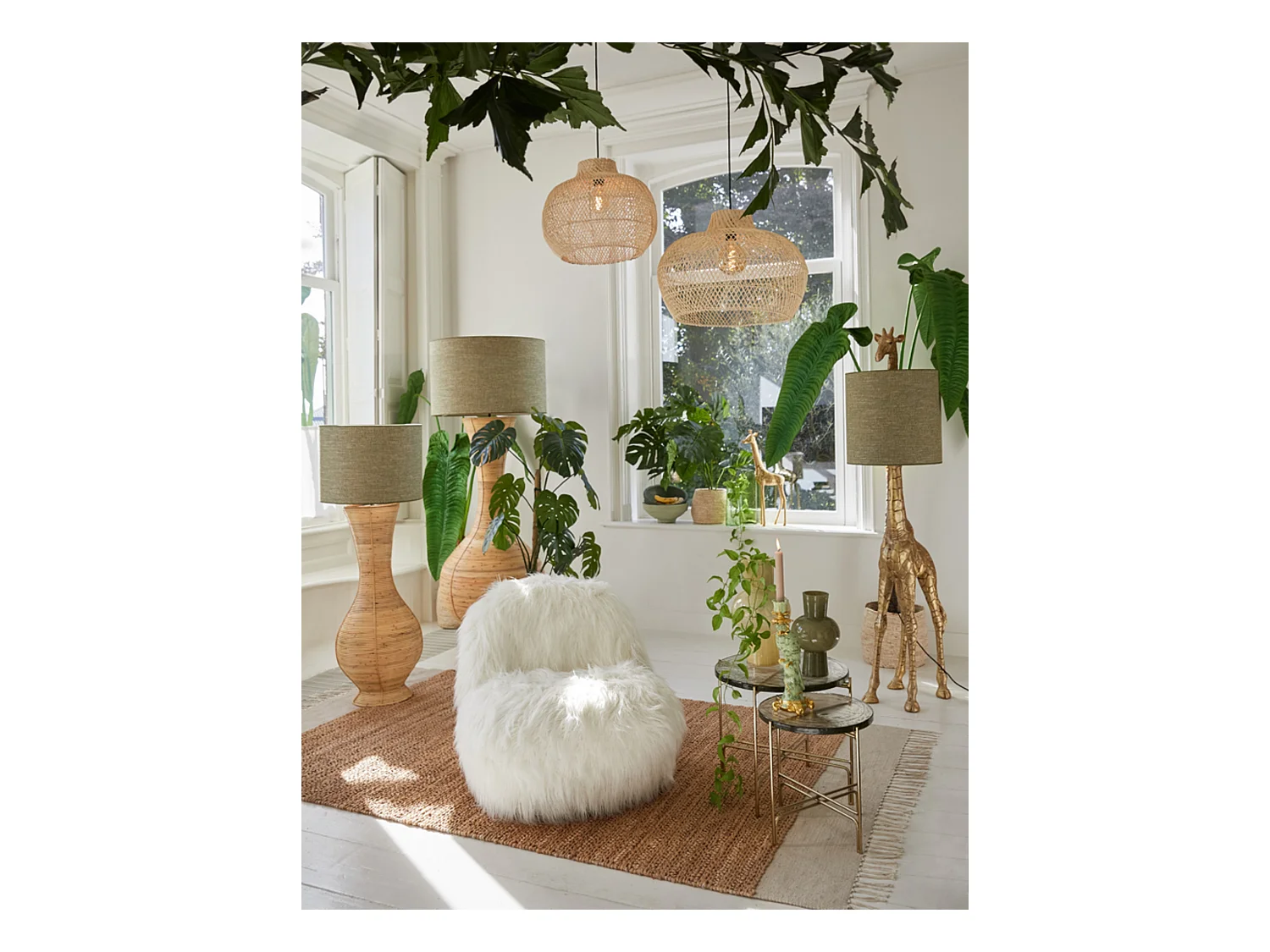 Stehlampe BUPAK - Ø42x145cm - Braun