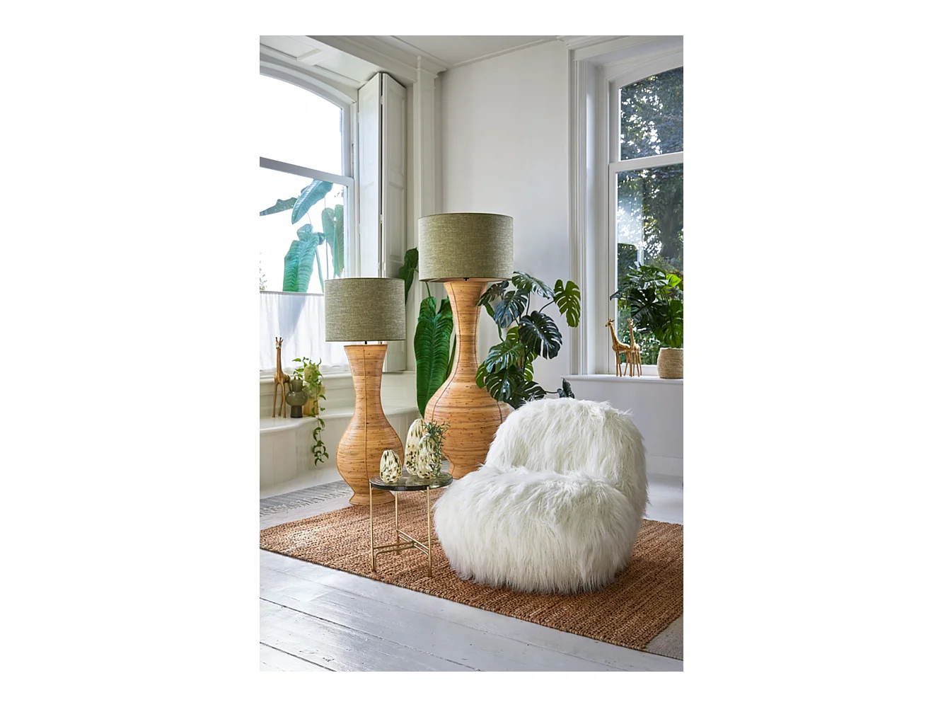 Stehlampe BUPAK - Ø42x145cm - Braun