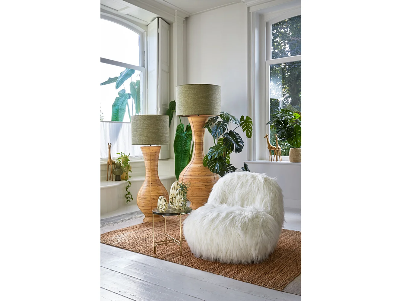 Stehlampe BUPAK - Ø42x145cm - Braun