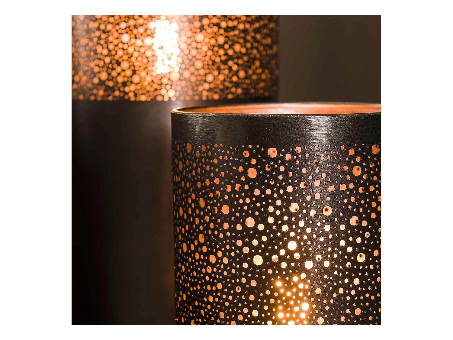 Lampadaire Ø25 cylindre 120cm / Nickel noir