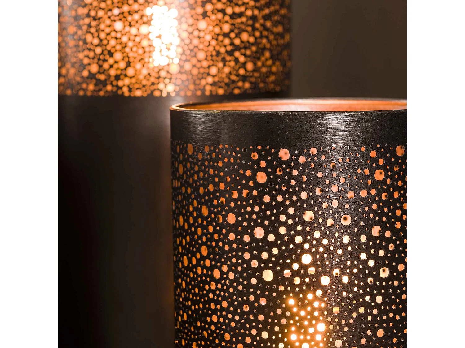 Lampadaire Ø25 cylindre 120cm / Nickel noir