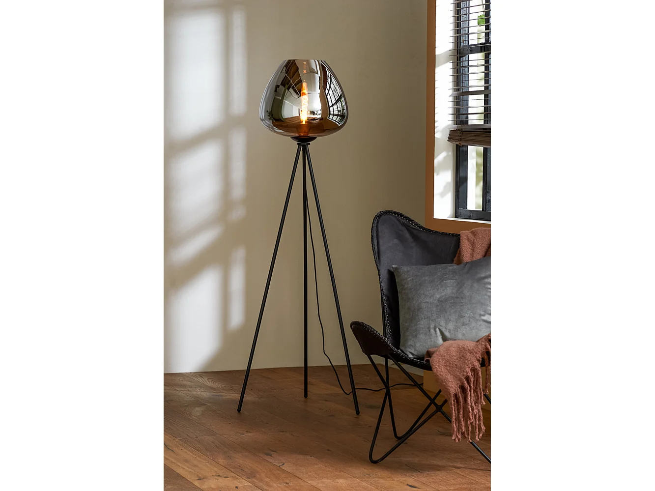 Lampadaire MAYSON - Ø42x146cm - Gris
