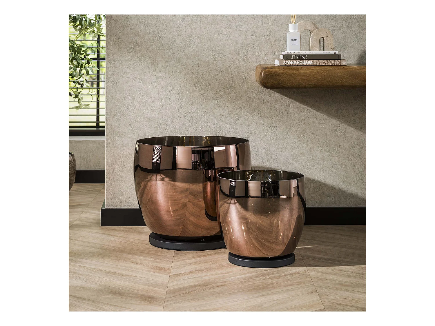 Lampadaire UP XL - Verre cuivré - Ø33