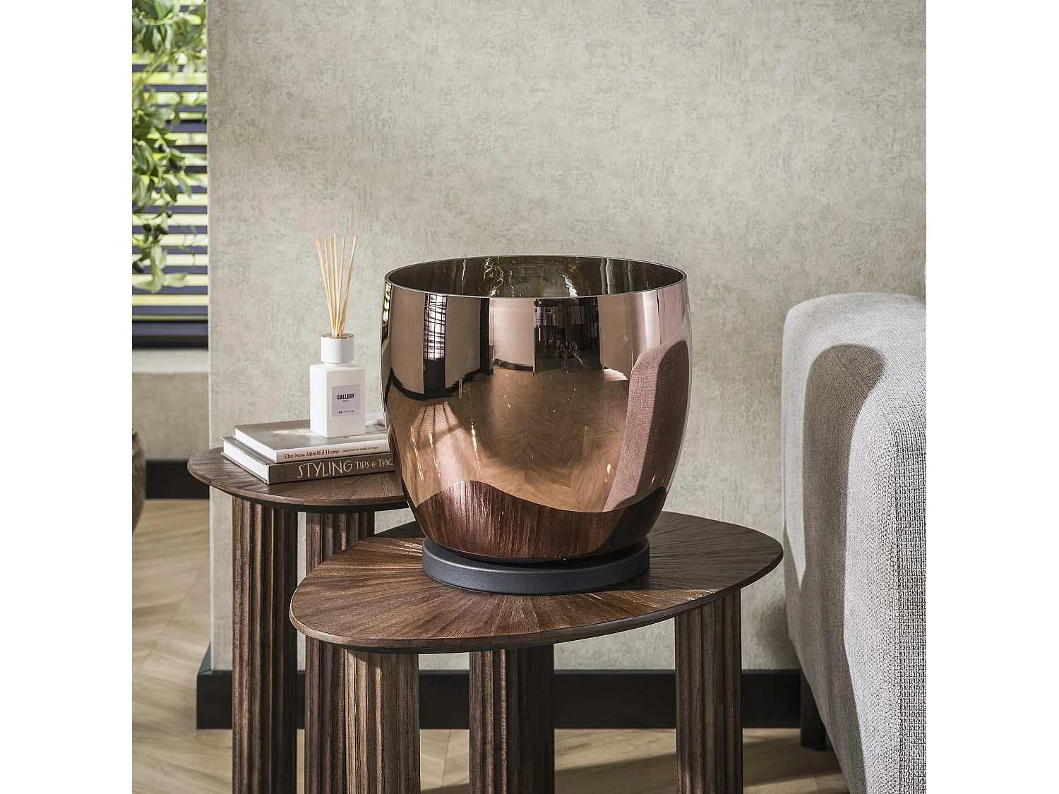 Lampadaire UP XL - Verre cuivré - Ø33