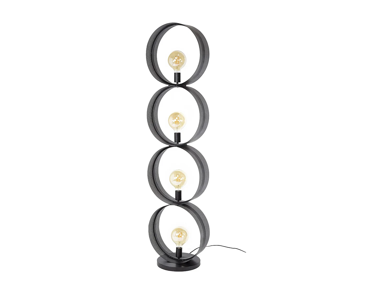 Vloerlamp 4L Ring Geperforeerd - Charcoal