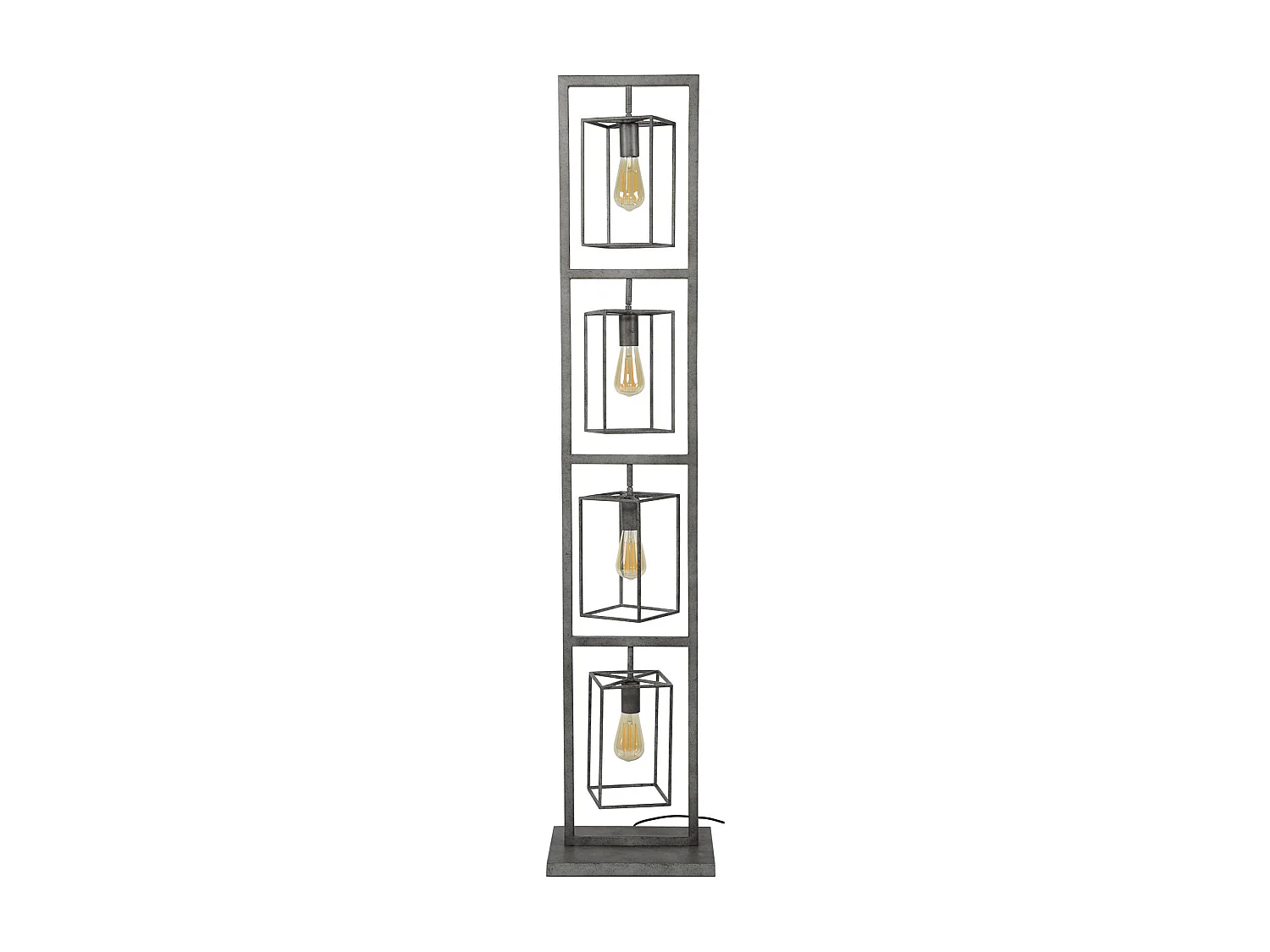 Lampadaire Cubic Tower - 4 Lampes - 34x24x160