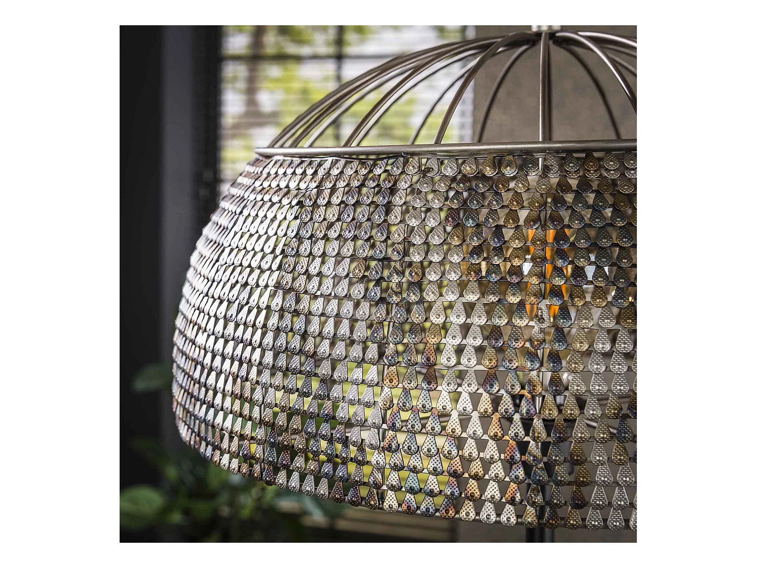 Lampadaire Ø50 Armor Open - Noir Marron