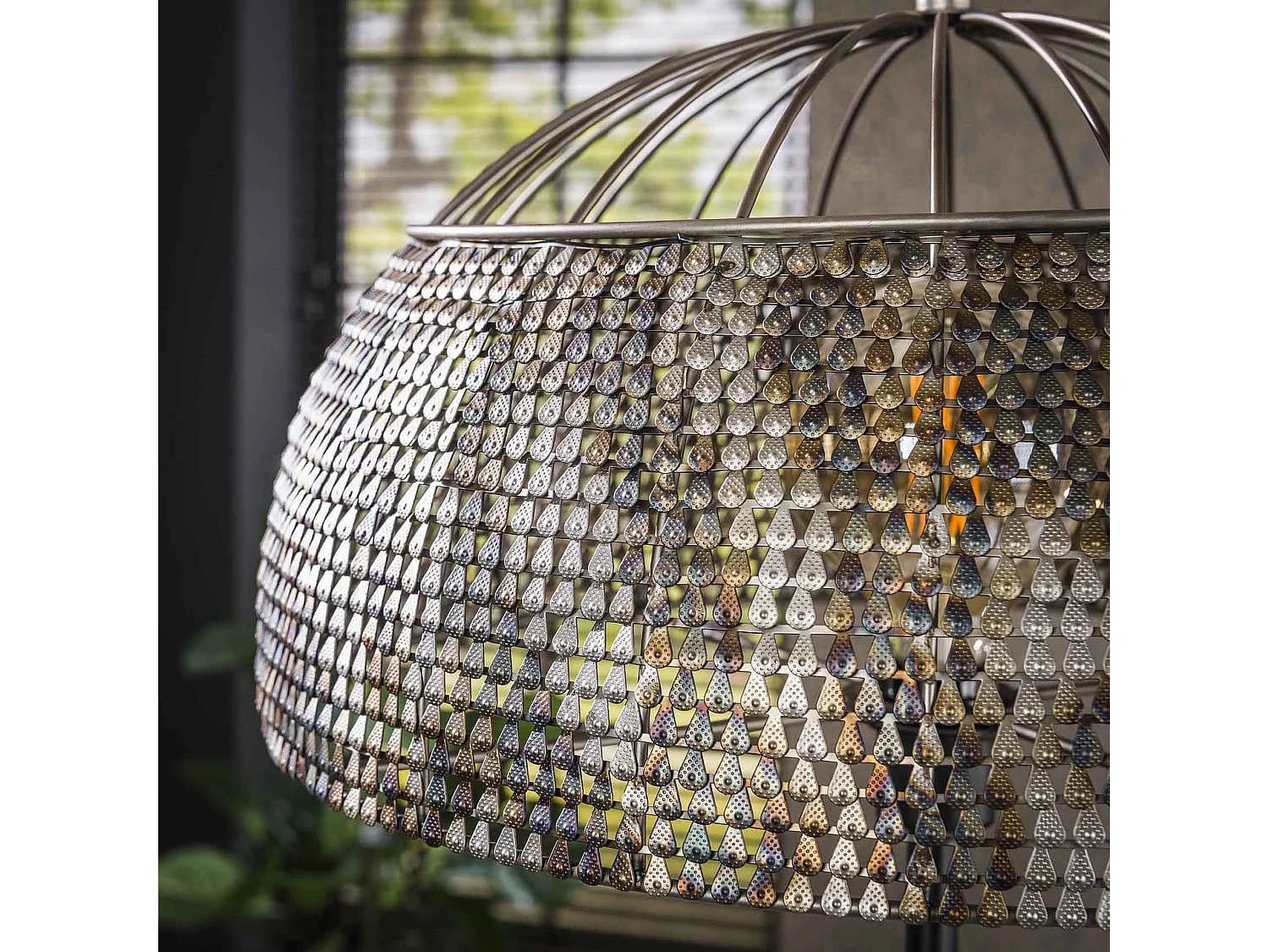 Lampadaire Ø50 Armor Open - Noir Marron