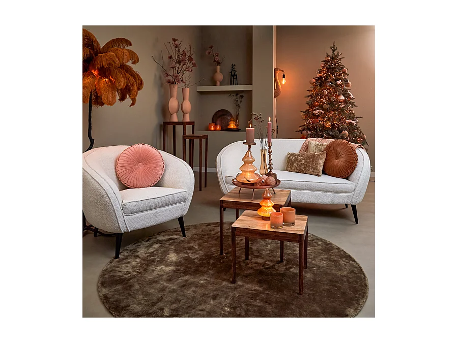 Lampadaire FEATHER - 95x95x180cm - Marron