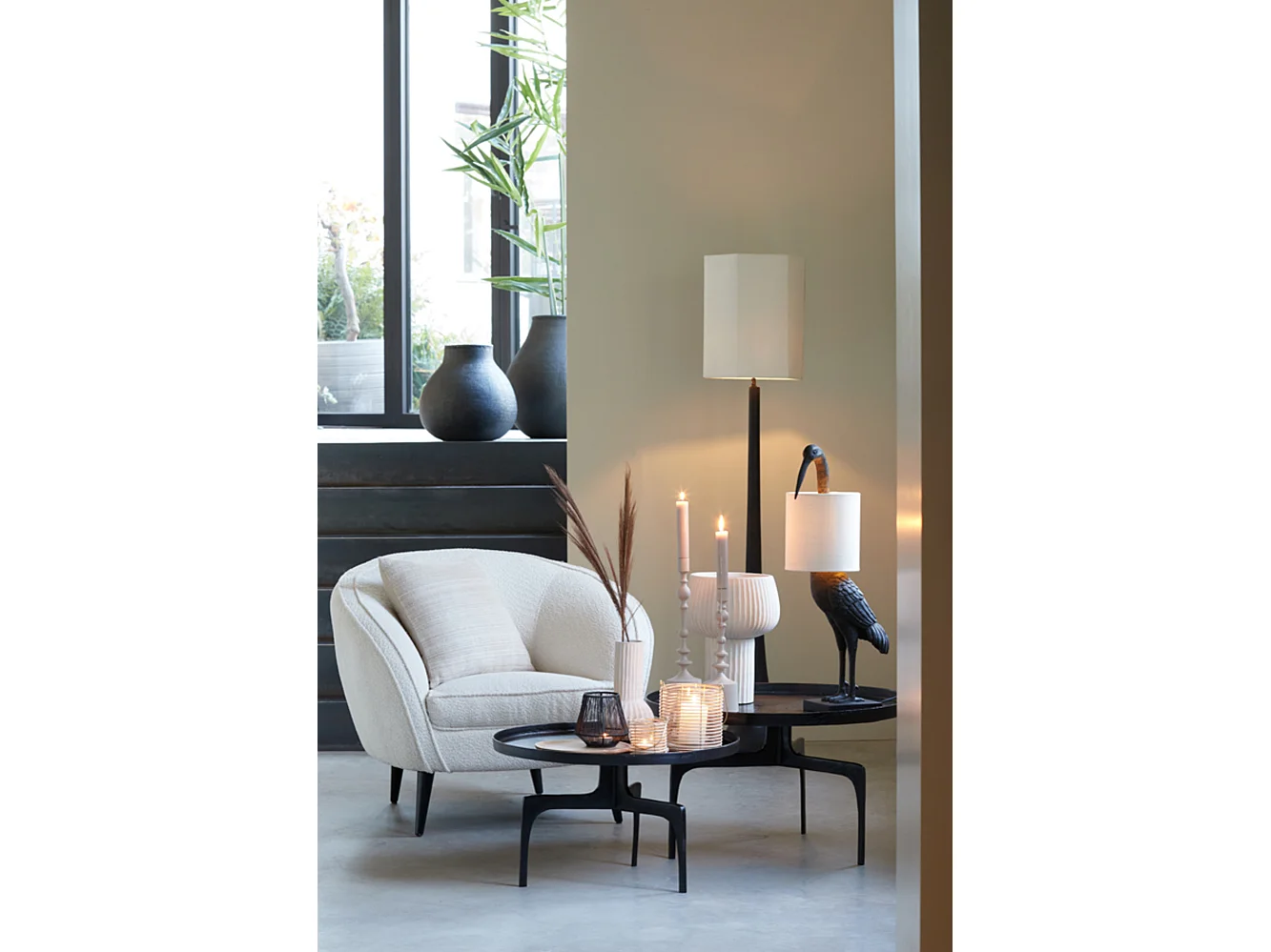 Lampadaire JOVANY - Ø25x135cm - Noir