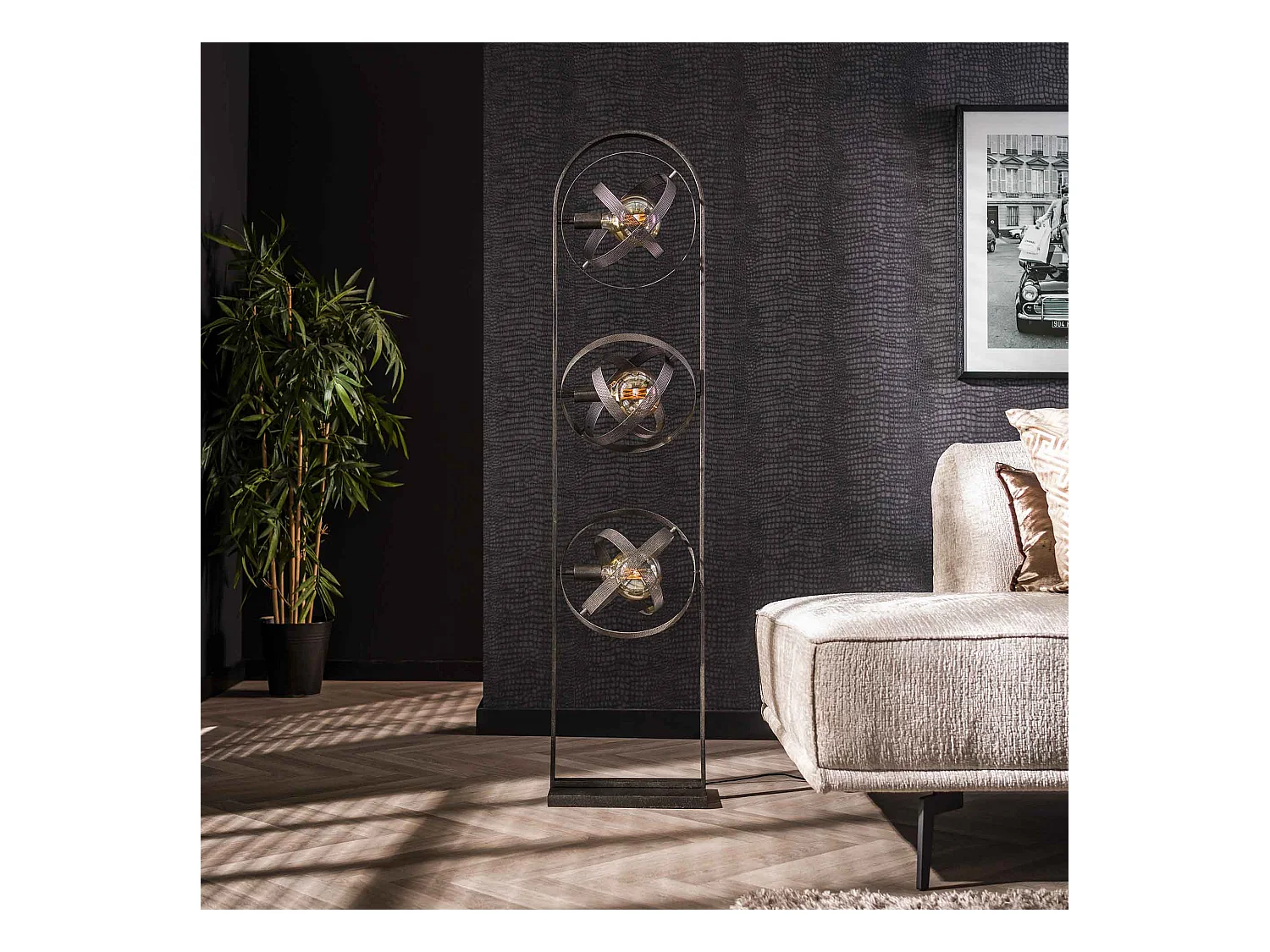 Stehleuchte 3L Cosmos Mesh - Arctic Black