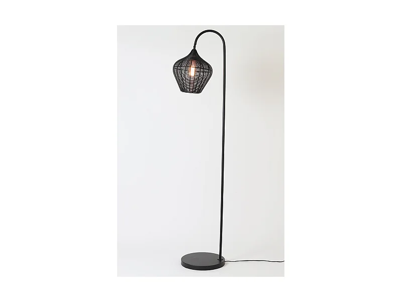 Lampadaire ALVARO - 35x30x160cm - Noir
