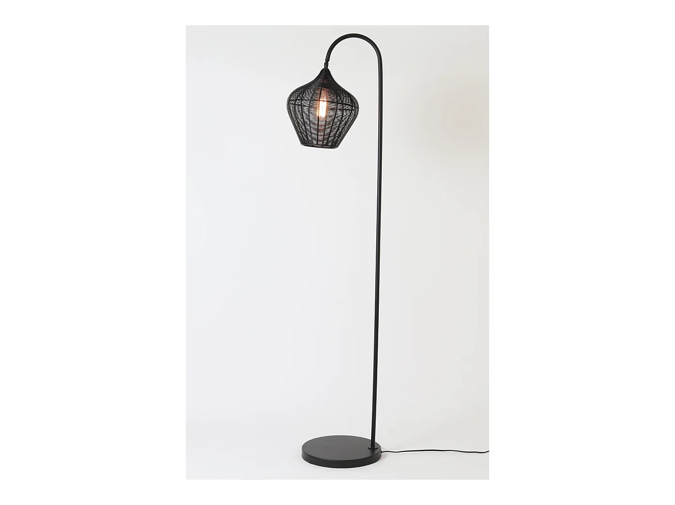 Lampadaire ALVARO - 35x30x160cm - Noir