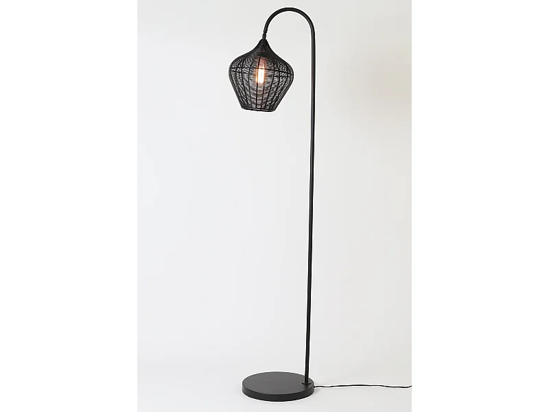 Lampadaire ALVARO - 35x30x160cm - Noir