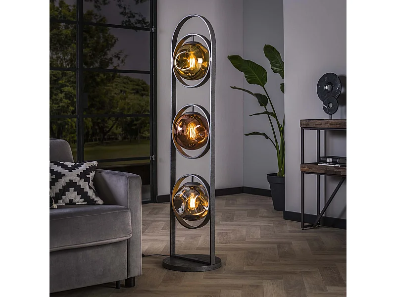 Stehleuchte Stellar 3 Lampen Altsilber