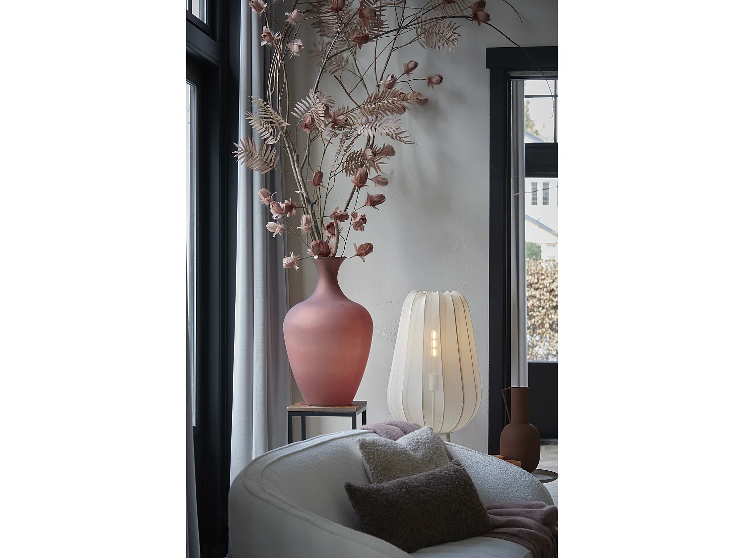 Vloerlamp PLUMERIA - Ø42x132cm - Beige