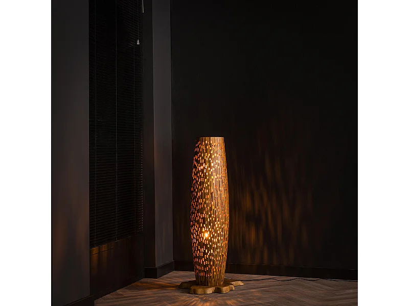 Lampadaire S Bars - Bois de teck - 104cm