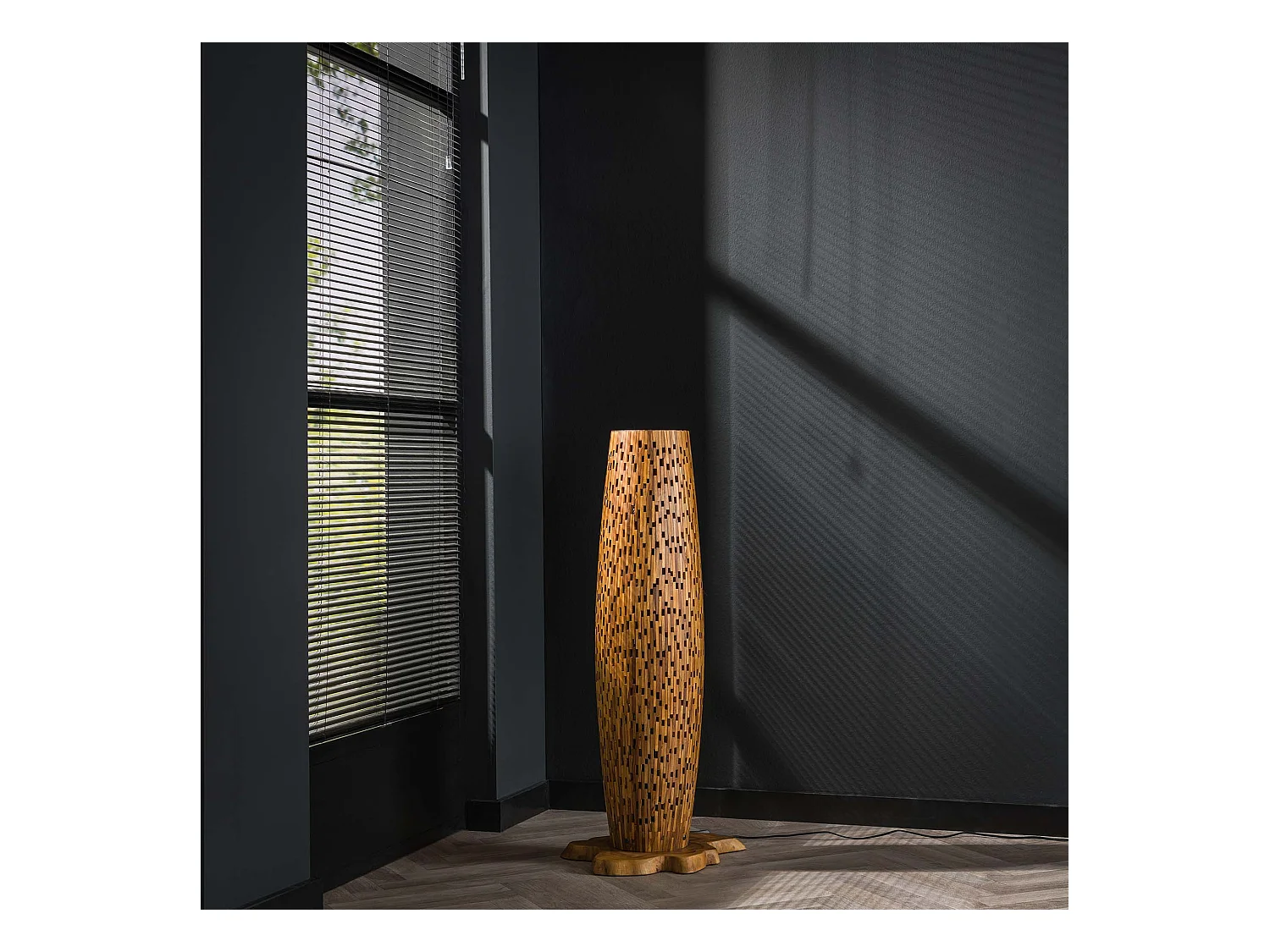 Lampadaire S Bars - Bois de teck - 104cm