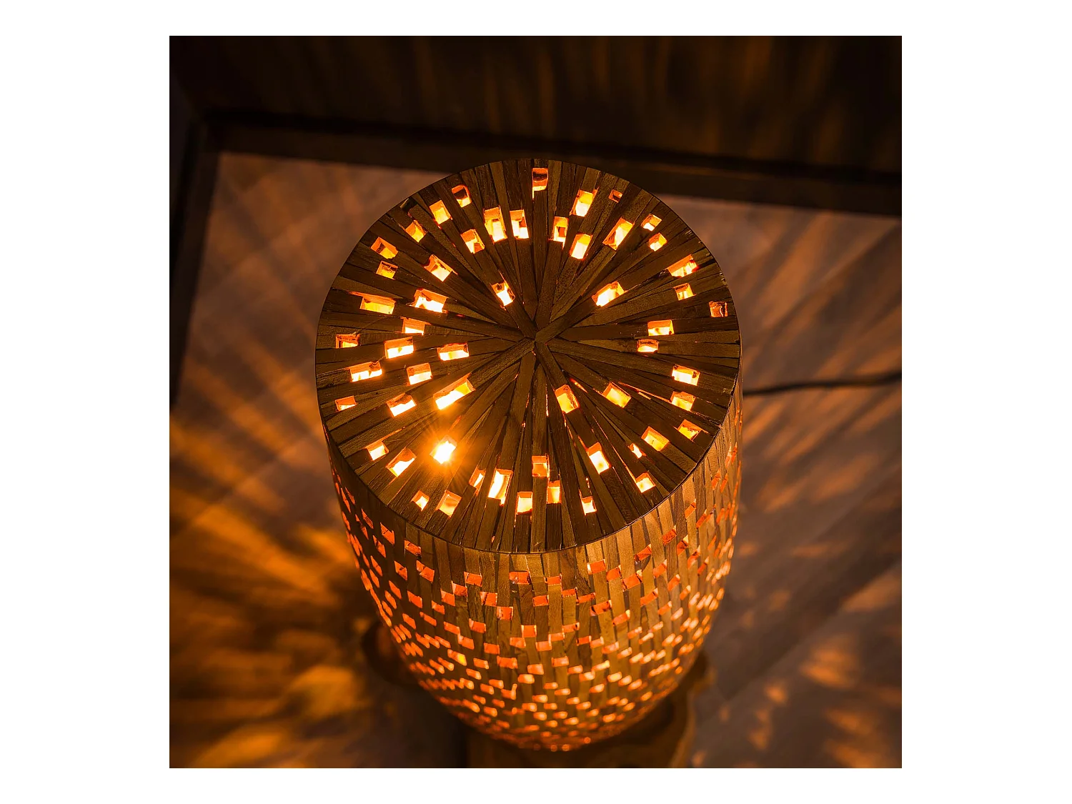 Lampadaire S Bars - Bois de teck - 104cm