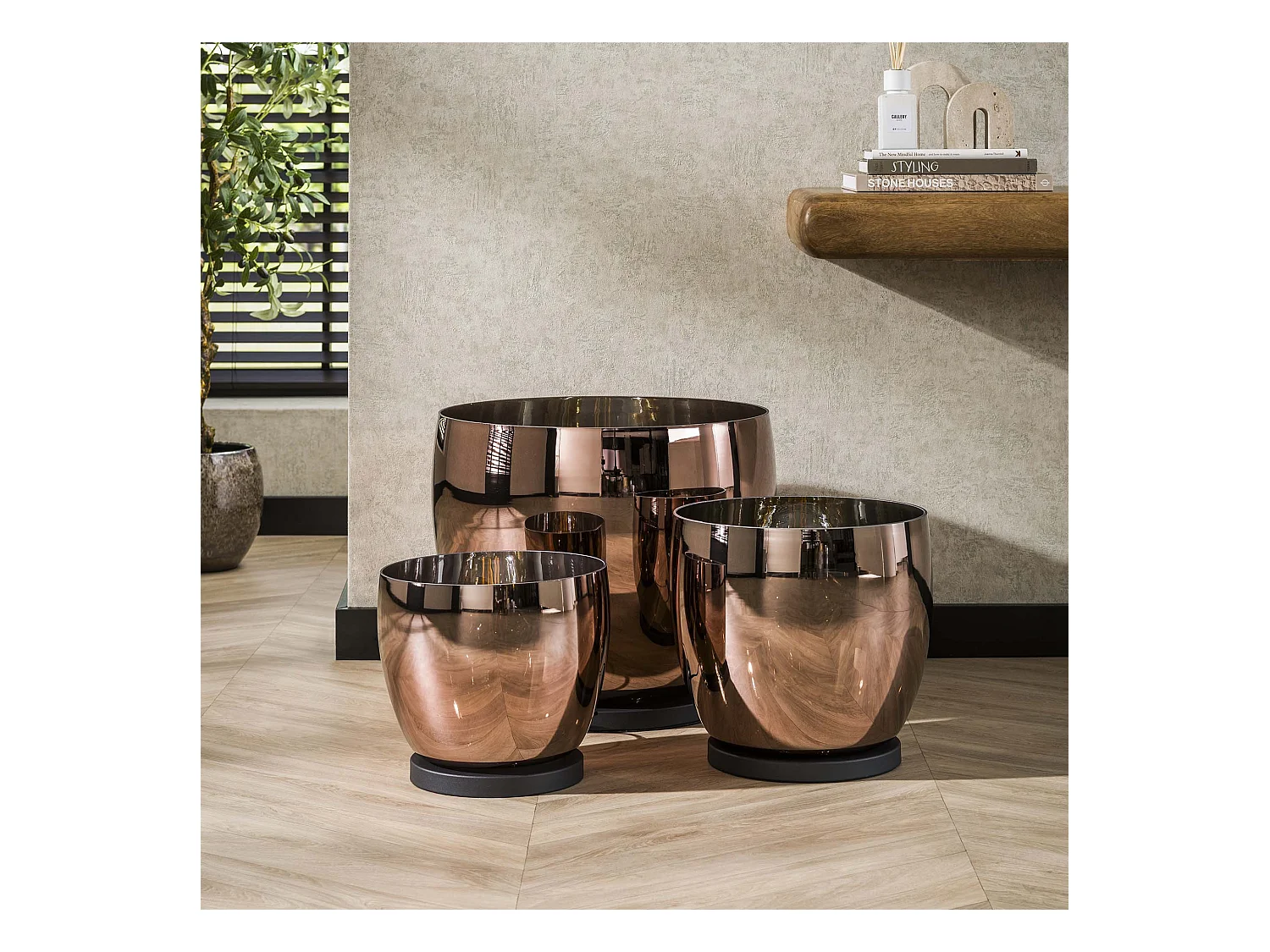 Lampadaire UP XXL - Verre cuivré - Ø48