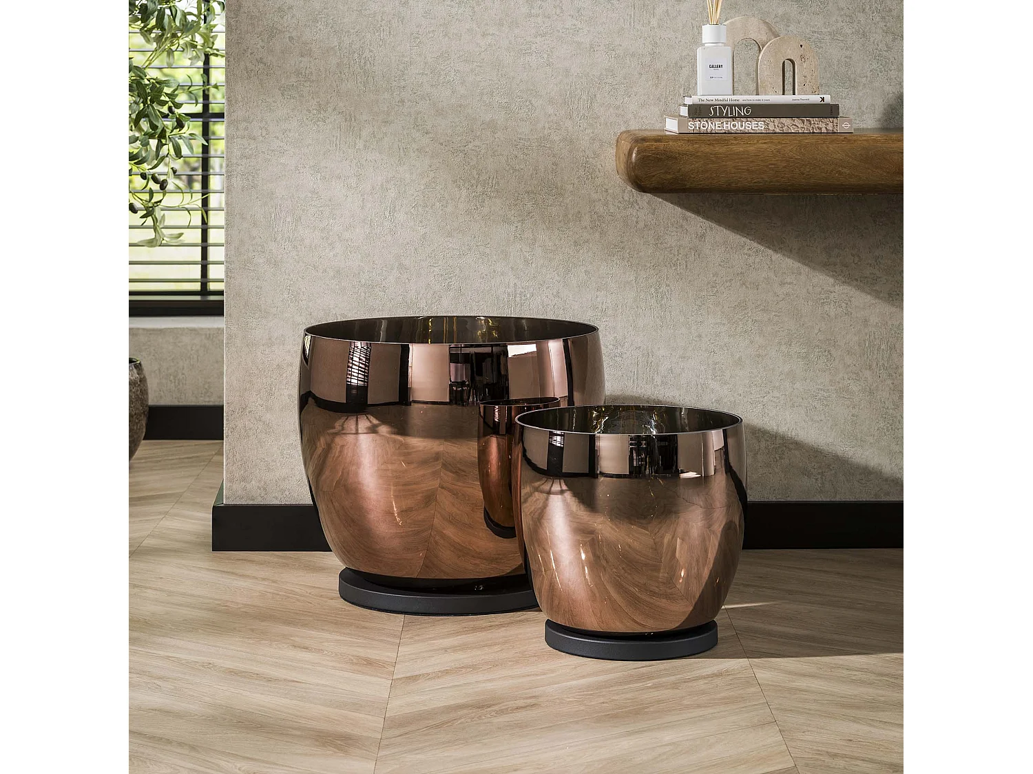 Lampadaire UP XXL - Verre cuivré - Ø48