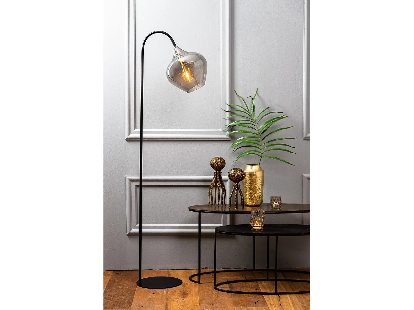 Lampadaire RAKEL - 45x28x160cm - Noir