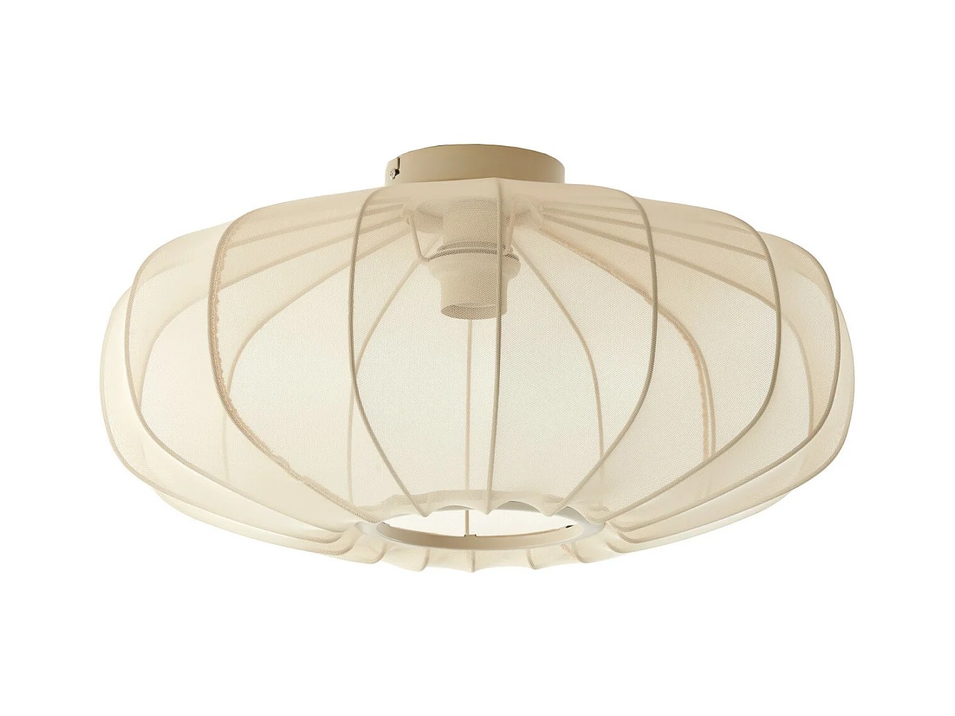 Plafonnier PLUMALIA - Ø50x24cm - Beige