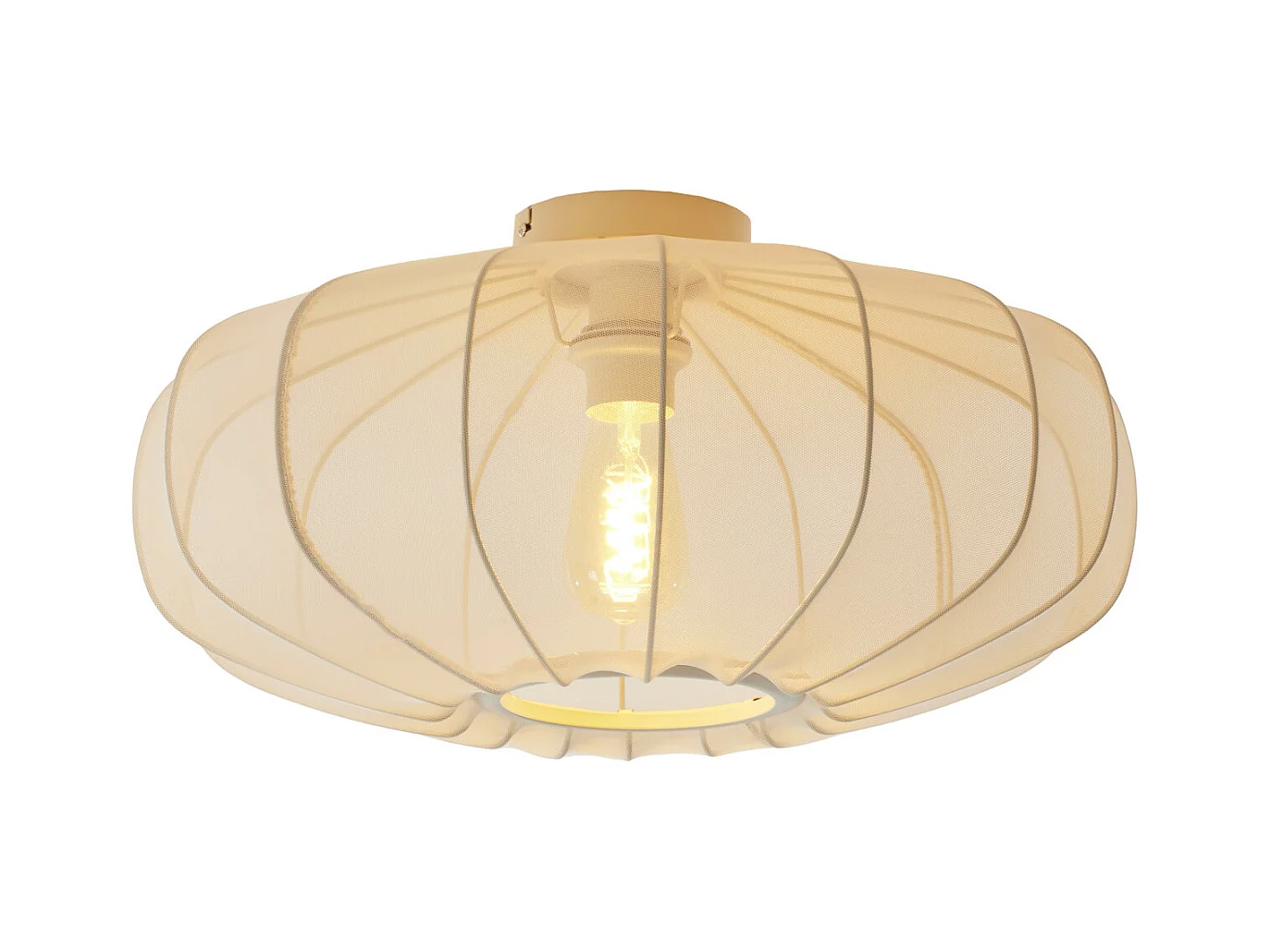 Plafonnier PLUMALIA - Ø50x24cm - Beige