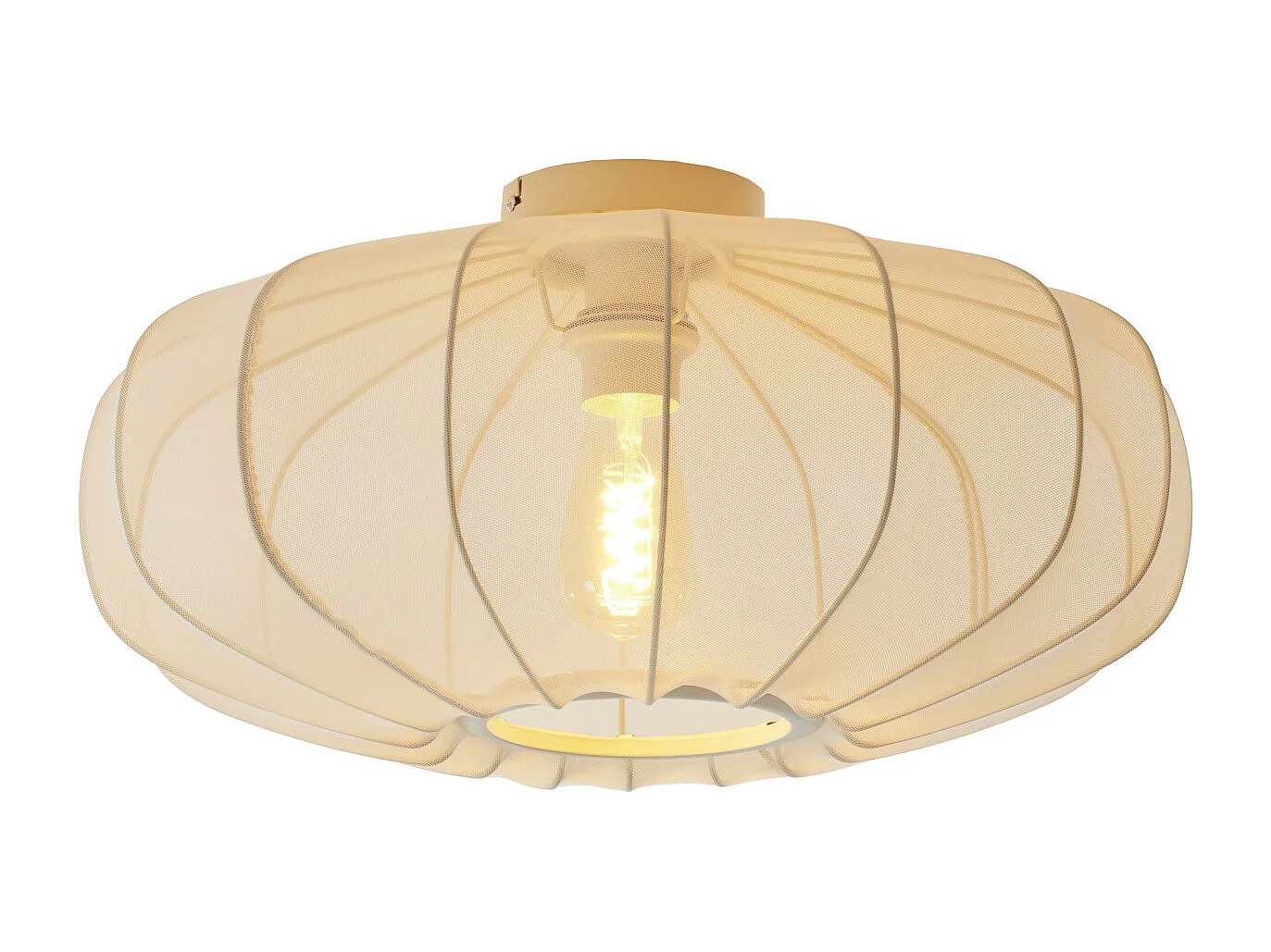 Plafonnier PLUMALIA - Ø50x24cm - Beige