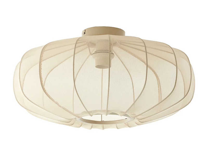 Plafonnier PLUMALIA - Ø50x24cm - Beige