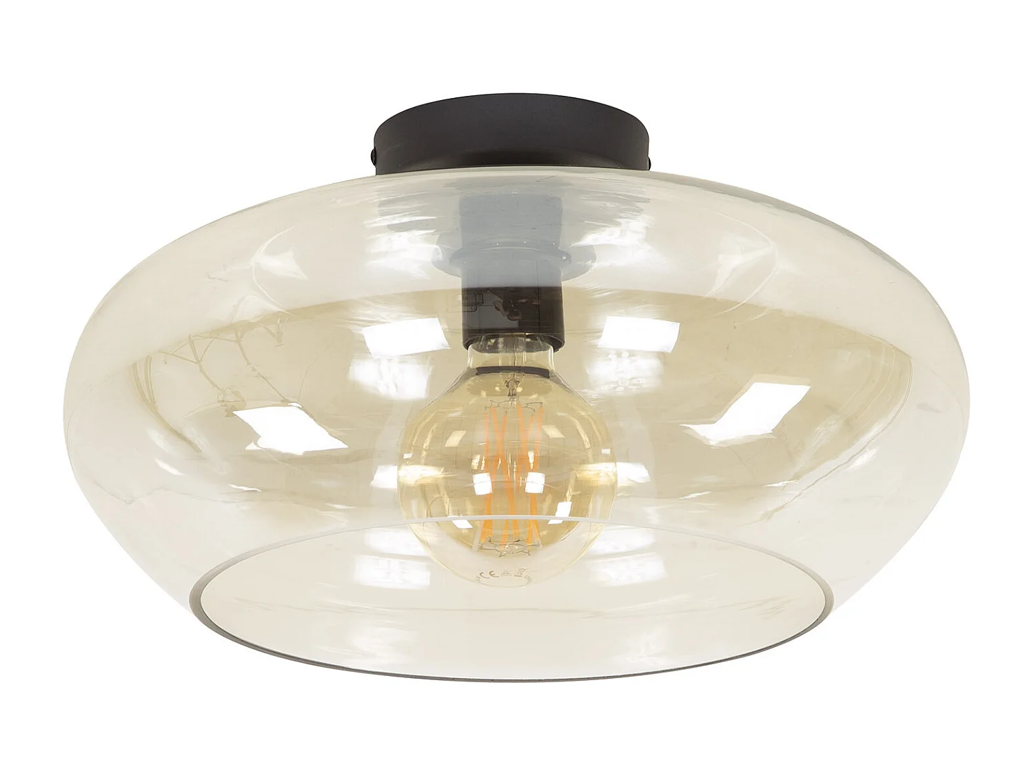 Plafonnier Elevate Glass - Verre couleur ambre