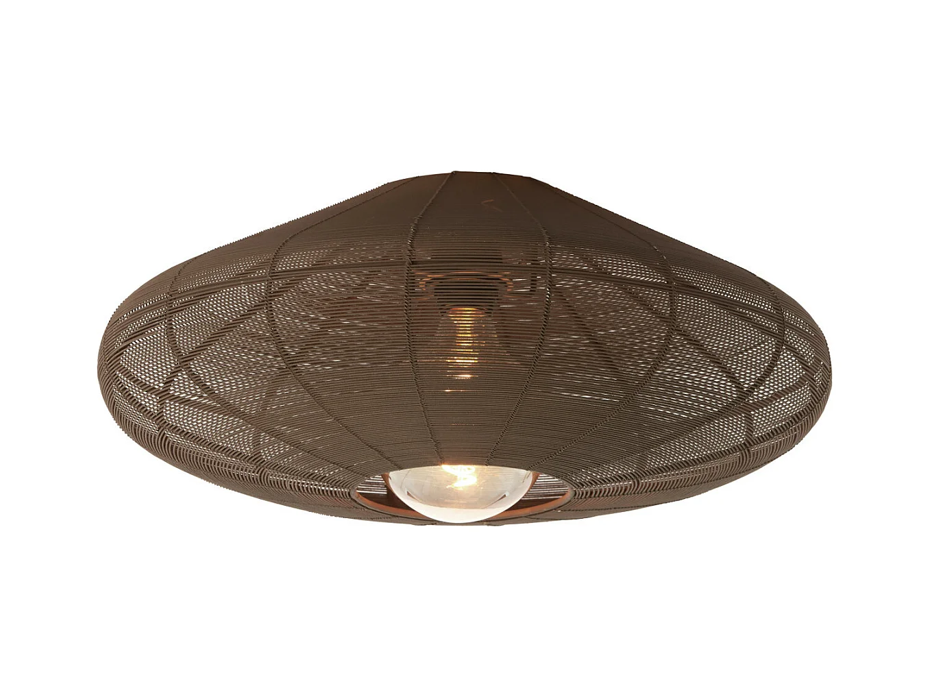 Plafonnier BAHOTO - Ø51x18cm - Marron