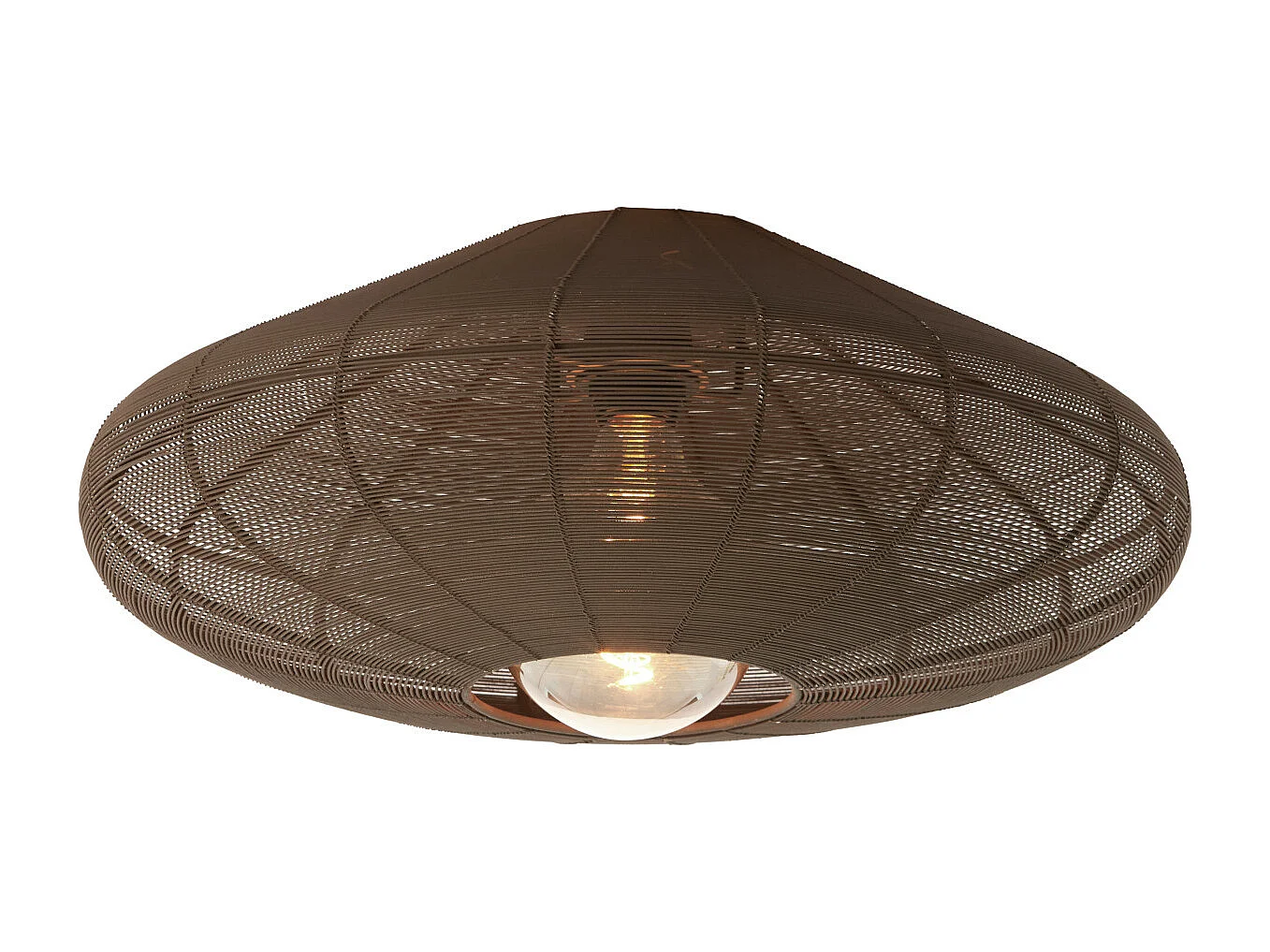Plafonnier BAHOTO - Ø51x18cm - Marron