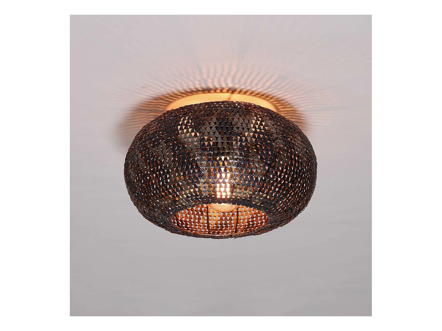 Plafondlamp Ø40 Armor - Zwart Bruin