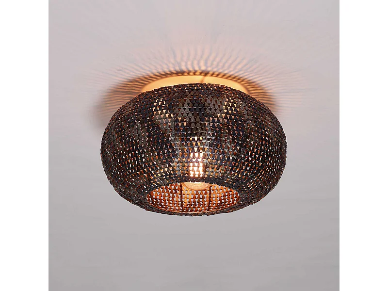 Plafonnier Ø40 Armor - Noir Marron