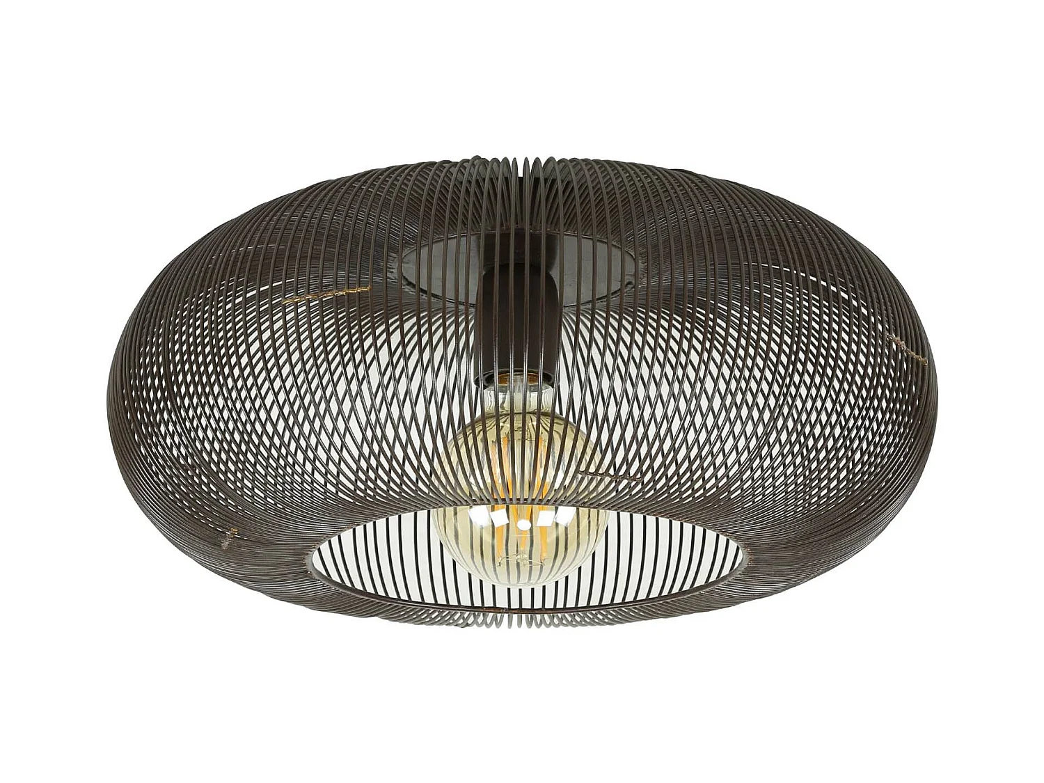 Plafonnier Copper Twist - Nickel Noir - Industriel - 43x43x20